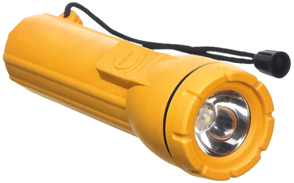 Waterproof Torch c/w Bulb MCA. MED Ship's Wheel Approved / Đèn pin chống nước, Được MCA MED Ship's Wheel chứng nhận