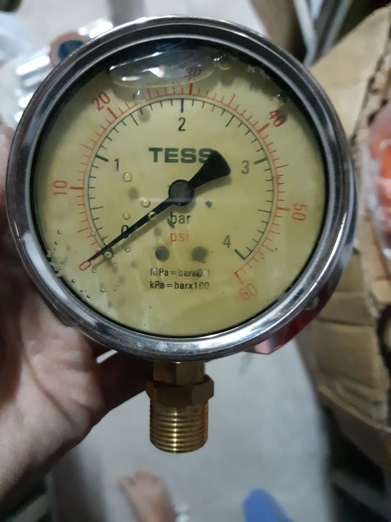 Oil-filled Pressure Gauge - 4 bar