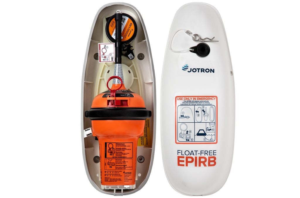 Sailor / Jotron part no. Jotron Tron 60AIS Emergency Position Indicating Radio Beacon EPIRB w/Float-free bracket