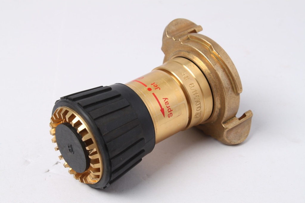 Jet & Spray Fire Nozzle for firefighting, brass, Ø50mm