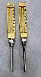 SIKA Thermometer, Measurement Range 0-600°C, Display Length 100mm, Vertical Mounting, 1/2" Thread, Probe Length 100mm