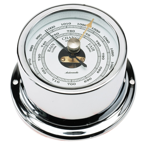 72 mm brass barometer. Chrome