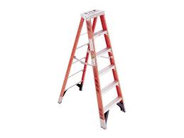 7406 Fiberglass Werner Step Ladder, 6ft, 375 lb rated