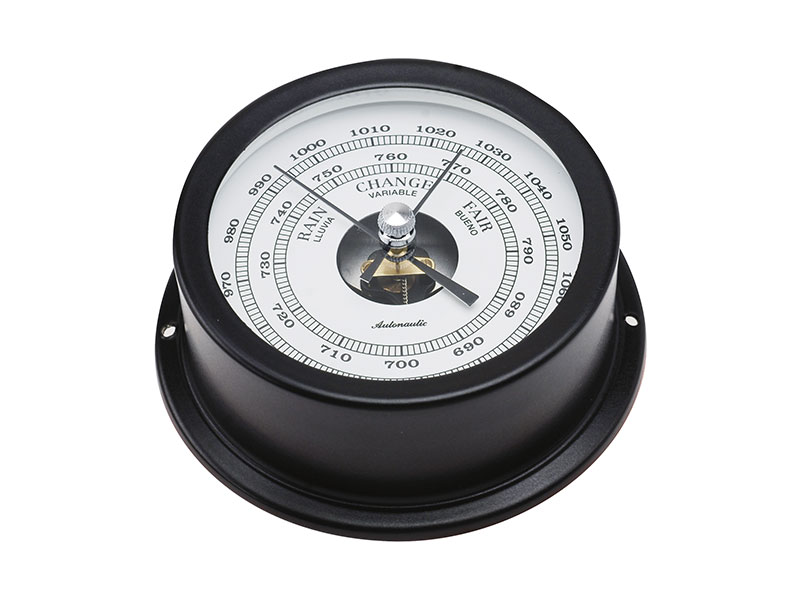 95 mm aluminium barometer. Black B95N