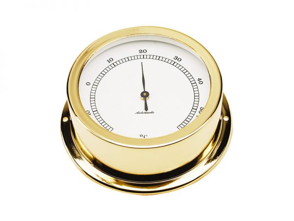 95 mm brass thermometer. Gold plated T95D