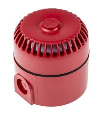 Bacharach Audible/Visual Alarm, Surface Mount, 9-28 VDC, IP65 rating, red lens, part no: 3015-5490