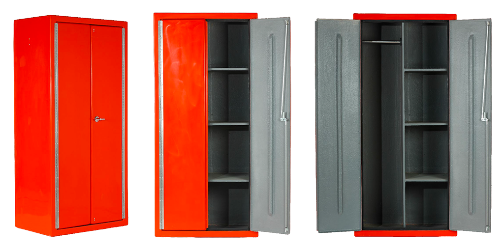 Billy Pugh  Fiberglass Storage Lockers - Yellow, Red, Or Orange 78" X 36" X 24", part no: SL-1, part no: SL-1 /  Tủ lưu trữ sợi thủy tinh - Vàng, Đỏ hoặc Cam 78" X 36" X 24", mã số sản phẩm: SL-1