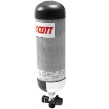 3m Scott Safety CYL-FWC-1860-RA 6.8 litre, 300 bar, carbon fibre fully wrapped aluminium composite cylinder, CE specification for SCBA, right angle valve