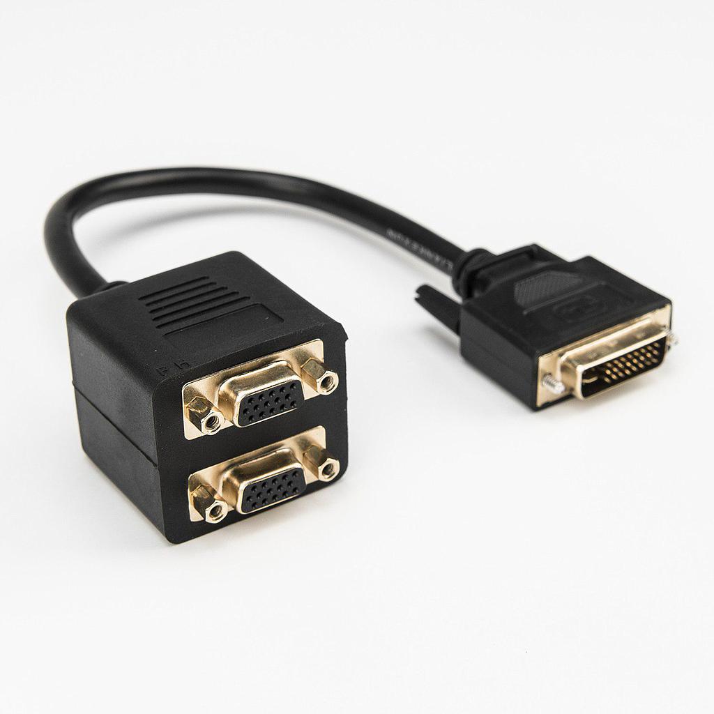 
DIV DVI-I CABLE FOR male TO 2 X VGA female /  DIV DVI-I CÁP CHO ĐỰC ĐẾN 2 X VGA cái