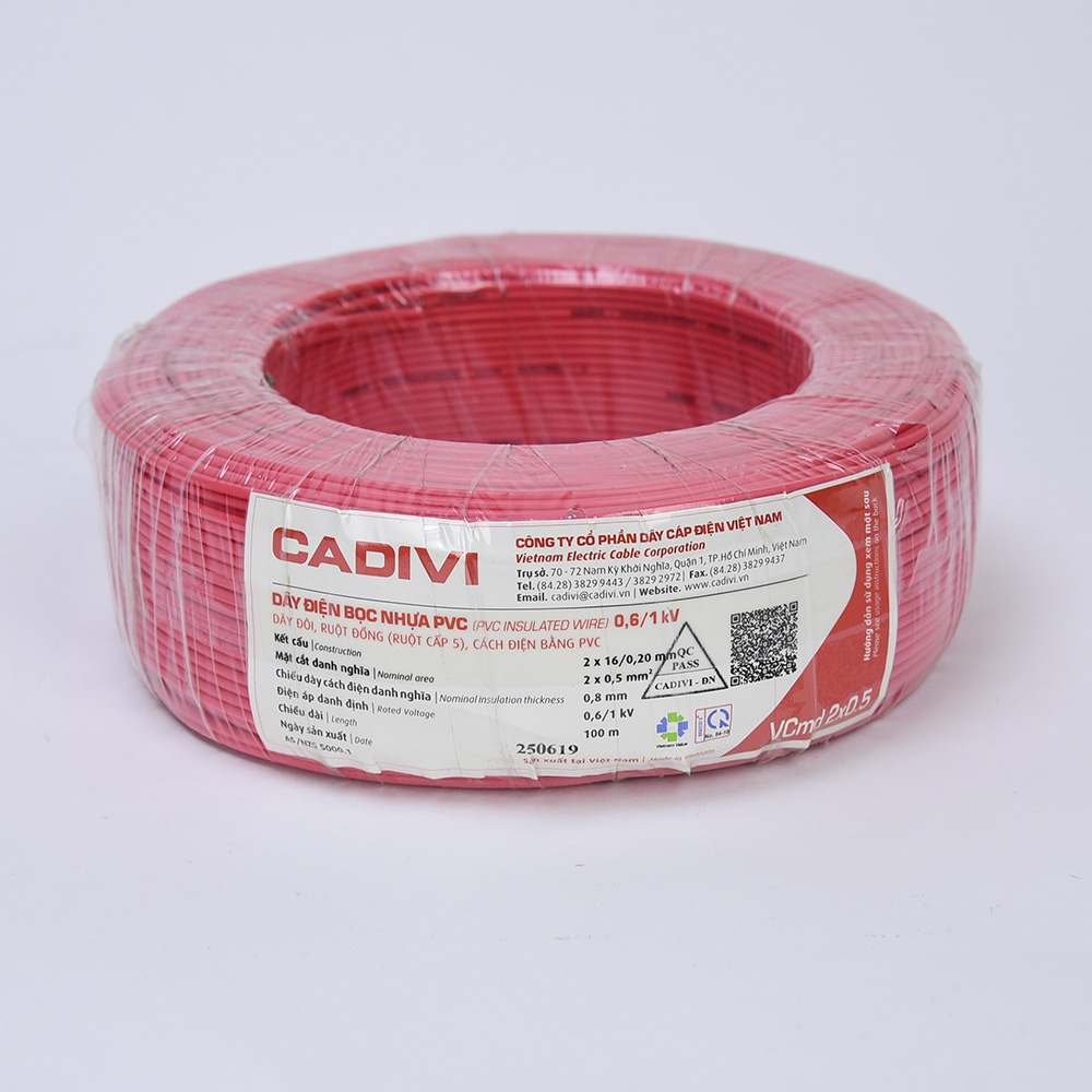 
Line cadivi 2 x 0.5 mm /  Dây cadivi 2 x 0,5 mm