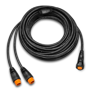 12-pin Transducer Y-Cable for Garmin GSD 25 Premium Sonar Module - 50/77/83/200kHzz Trad Sonar, 40-250kHz CHIRP, 260/455/800kHz sideVU&ClearVU @ 1kW