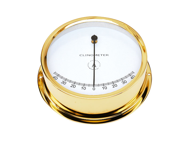 120 mm clinometer. Gold plated. Wall fixing mounitng ring icl.