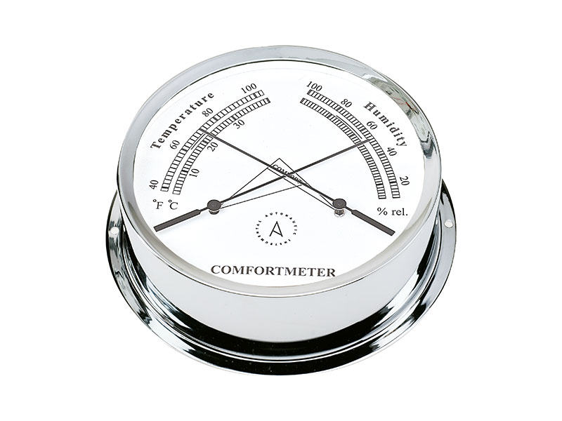 120 mm comfortmeter. Chromated. Wall fixing mounitng ring incl.