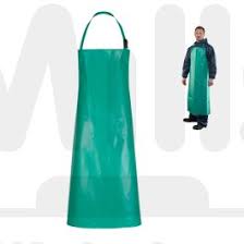 Chemical Resistant Apron Blue PVC with Tie Tape, United Kingdom