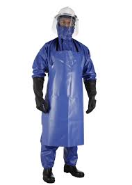 Chemical Resistant Suit Blue PVC, PG Products, United Kingdom / Bộ đồ chống hóa chất màu xanh PVC, PG Products, Vương quốc Anh