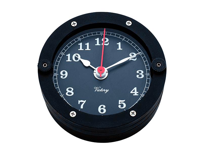 Outdoor quartz clock with silent zones