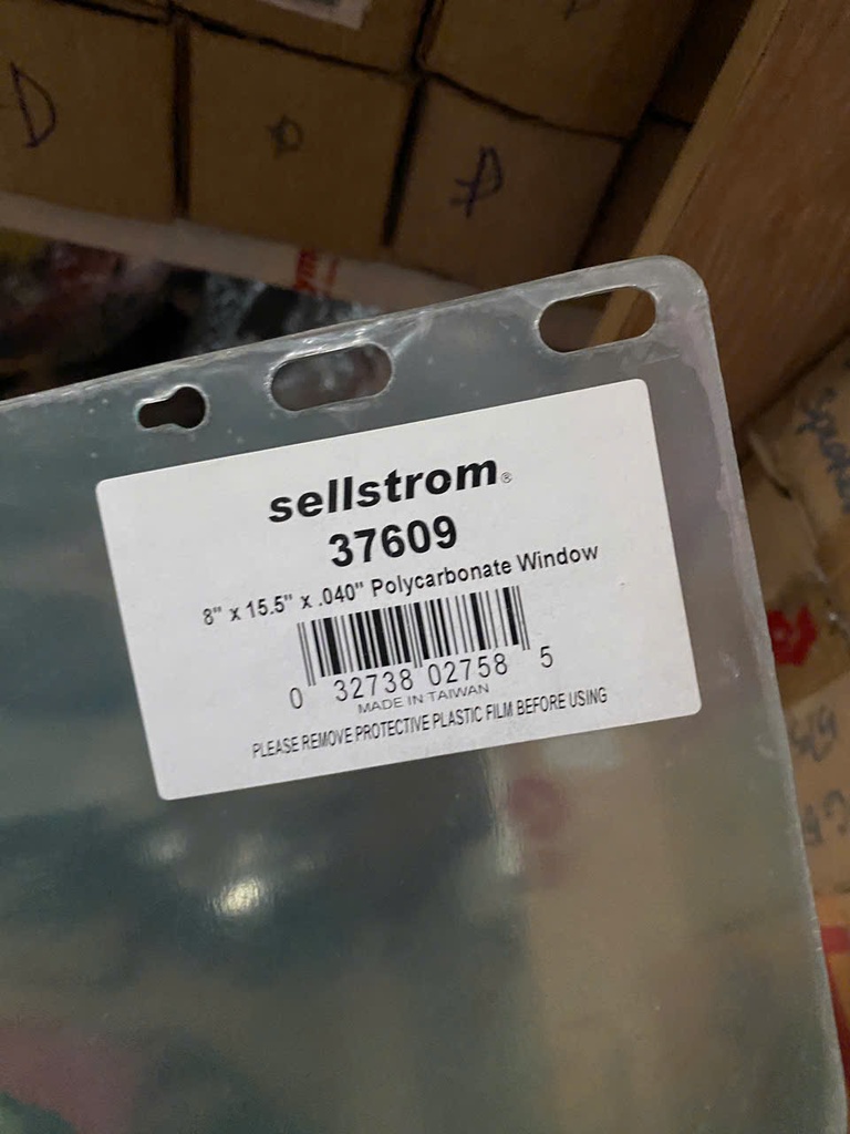 Sellstrom Polycarbonate window 8x15.5x0.4 37609 part no: 37609