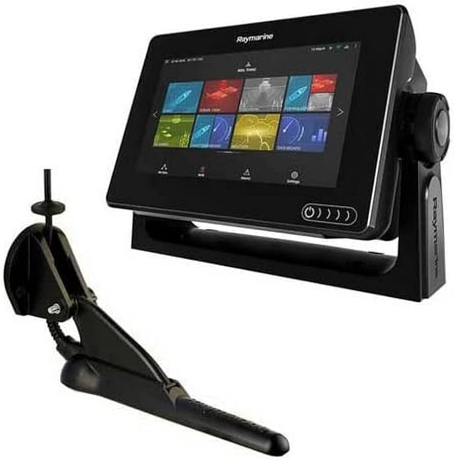 Raymarine AXIOM 7 DV Multifunction Display with integrated DownVision, 600W Sonar, DVS transducer and Navionics Chile, Argentina andEaster Island Chart, part no:E70364-02-CAE