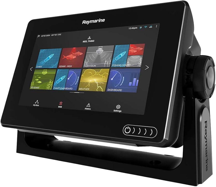 Raymarine AXIOM 7 DV, Multi-function 7” Display with integrated DownVision, 600W Sonar and North America Navionics+ Chart, part no:E70364-00-NAG