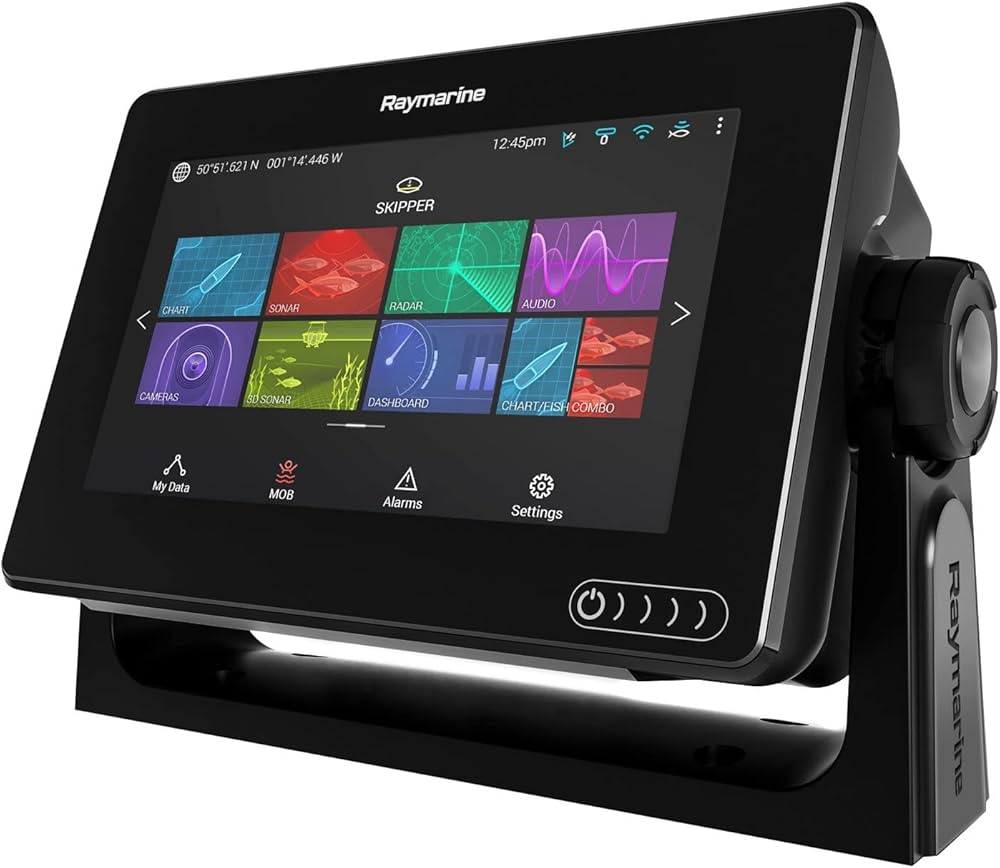 Raymarine AXIOM 7 DV, Multi-function 7” Display with integrated DownVision, 600W Sonar including CPT-100DVS transducer and LightHouse North America Chart, part no:E70364-02-102