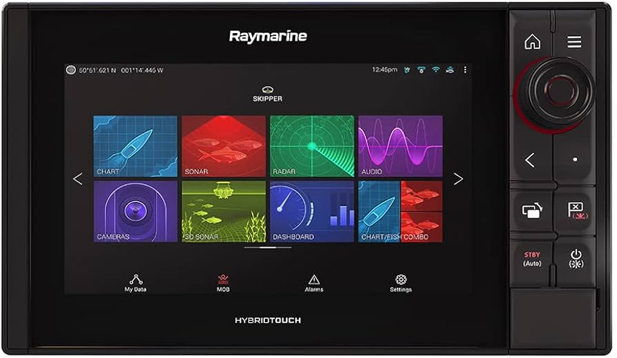 Raymarine AXIOM Pro 9 RVX Multifunction Display with RealVision 3D, 1kW CHIRP Sonar and LightHouse North America Chart, part no:E70371-00-102