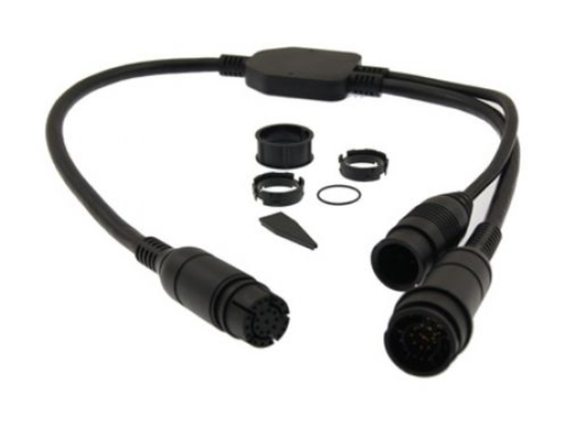 [A80493] Raymarine Adaptor Cable (25 pin to 9 pin and 7 pin Y-Cable) used to attach DownVision andExisting transducers to AXIOM RV, part no: A80493