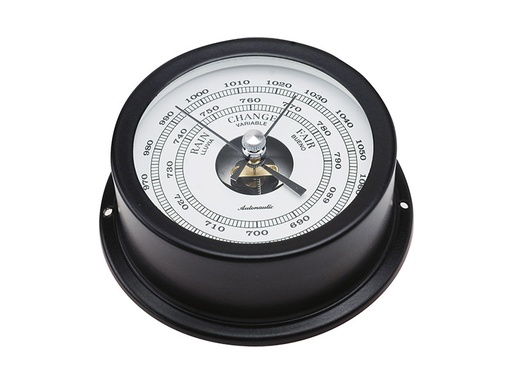 [B95N] 95 mm aluminium barometer. Black B95N