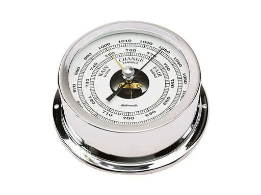 [B95C] 95 mm brass barometer. Chrome B95C