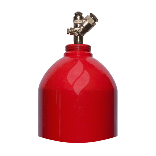 [423182] Ansul CO2 Cylinder, Red Enamel, 100 lb. w/GV97 Elec/Actuator Valve, for ANSUL Marine CO2 GV97 Fire Suppression System , part no 423182