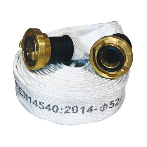 [KH500-1515-CS3838] 1,5” x 15M white polyester hose C/W 1.5” Storz, Brass coupling & S/S 3, MED approved.