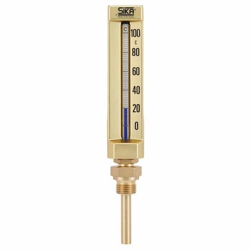 [651983] 174B, casing 110x30mm, range 0+1000C, liquid, immersion tube length L1=63xø10mm, G1/2, brass, Sika thermometer, straight